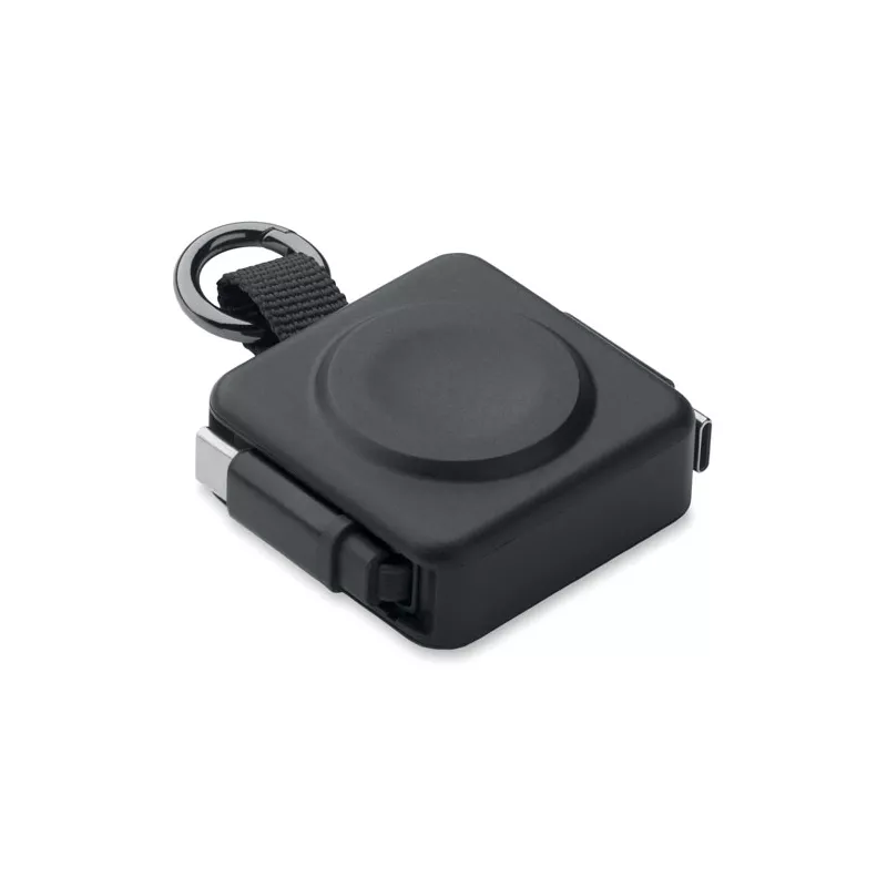 Kabel USB-C 100W z ładowarką do smartwatcha SKILFUL - Czarny (MO3145-03)