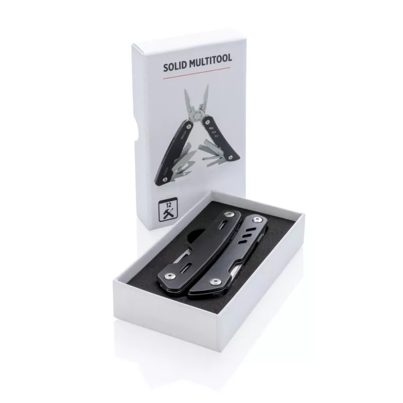 Narzędzie wielofunkcyjne Solid, 12 el. - czarny (P221.351)