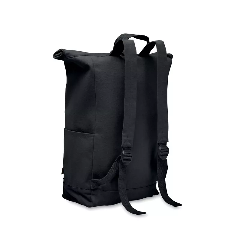 Plecak z bawełny z recyklingu 390 g/m² KAMET - Czarny (MO2552-03)