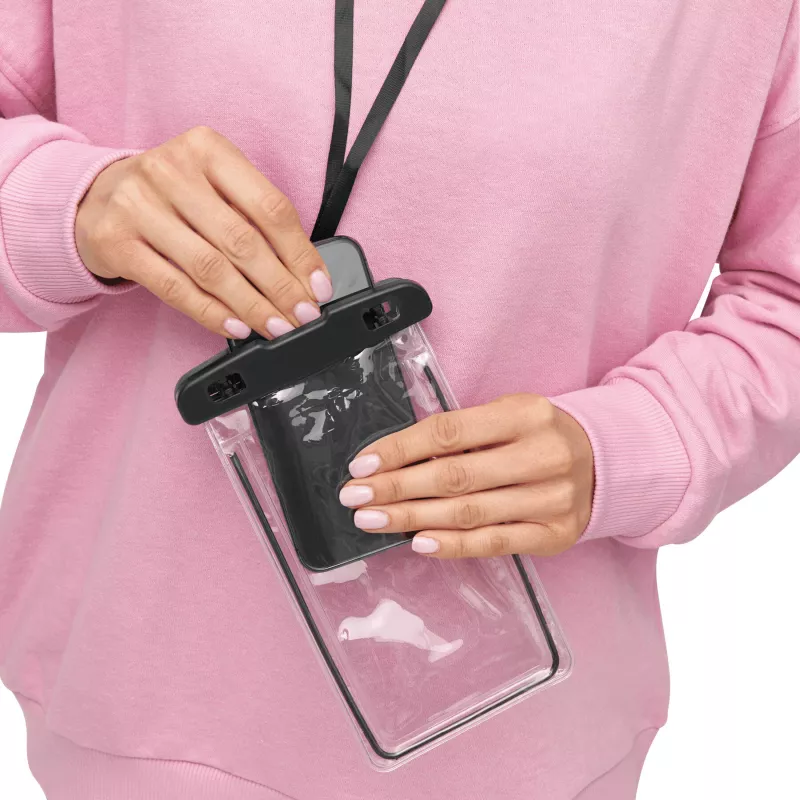 Torebka na telefon DIVER - czarny, transparentny (56-0404925)