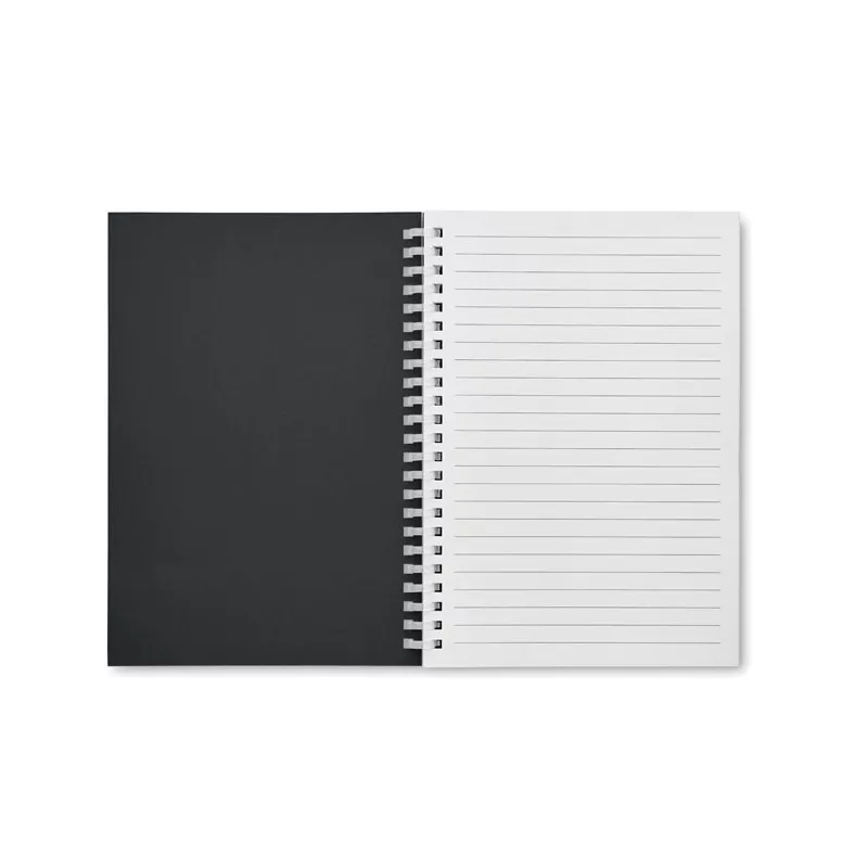 Notes A5 na spirali 80 kartek w linię RECARNOTE - Czarny (MO2523-03)