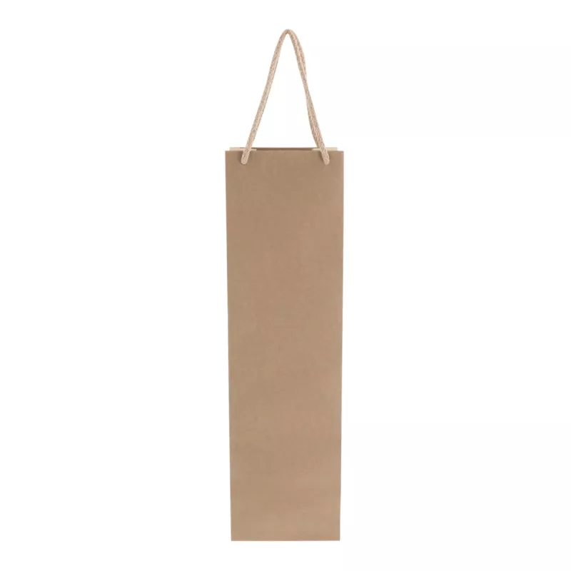 Papierowa torba prezentowa na wino 120g/m² 11,5x11,5x40 cm - brązowy (LT91628-N0051)