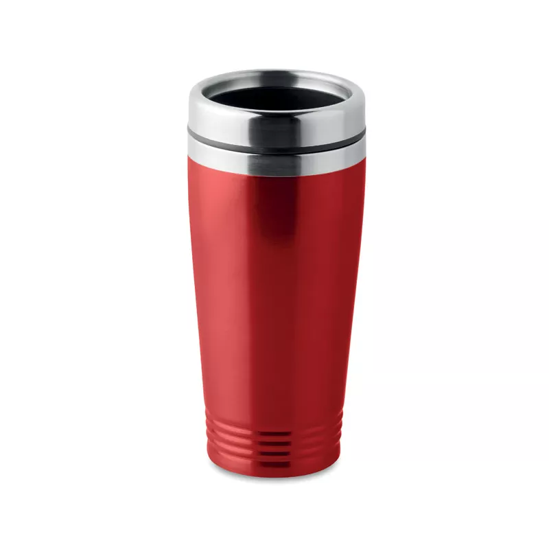 Kubek podróżny stalowy dwuścienny 400 ml RODEO COLOUR - Czerwony (MO9618-05)