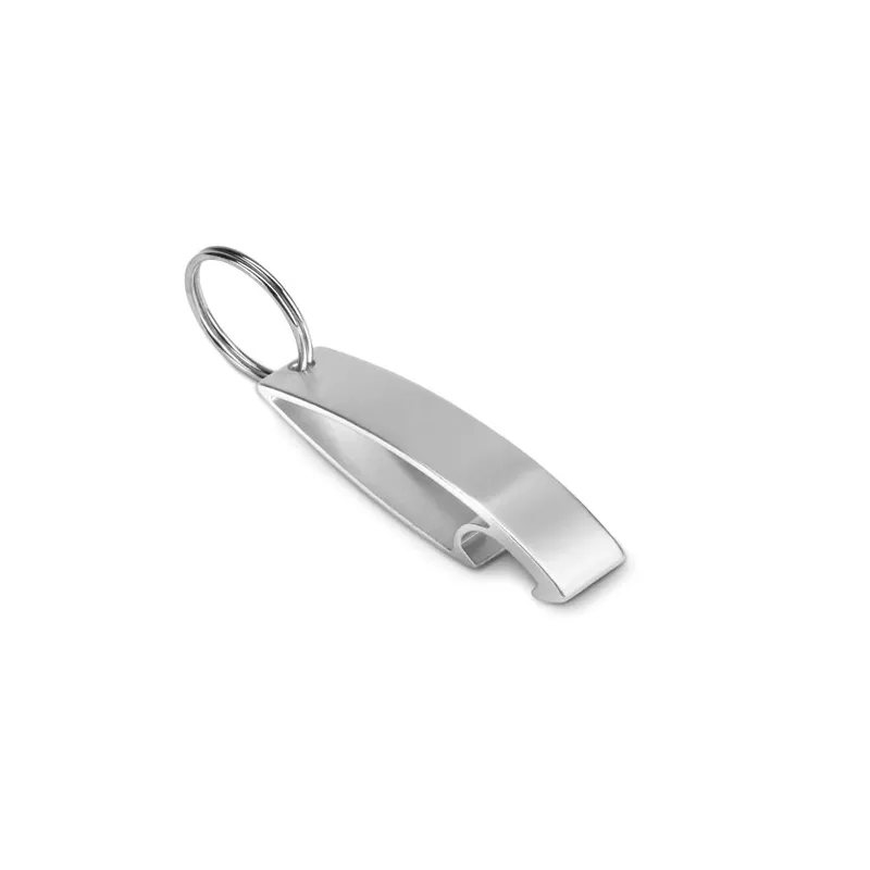 Brelok otwieracz aluminiowy rybka COLOUR TWICES - Srebrny (MO8664-14)