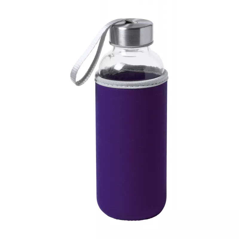 Butelka szklana w futerale Dokath 420 ml - purpura (AP781675-13)
