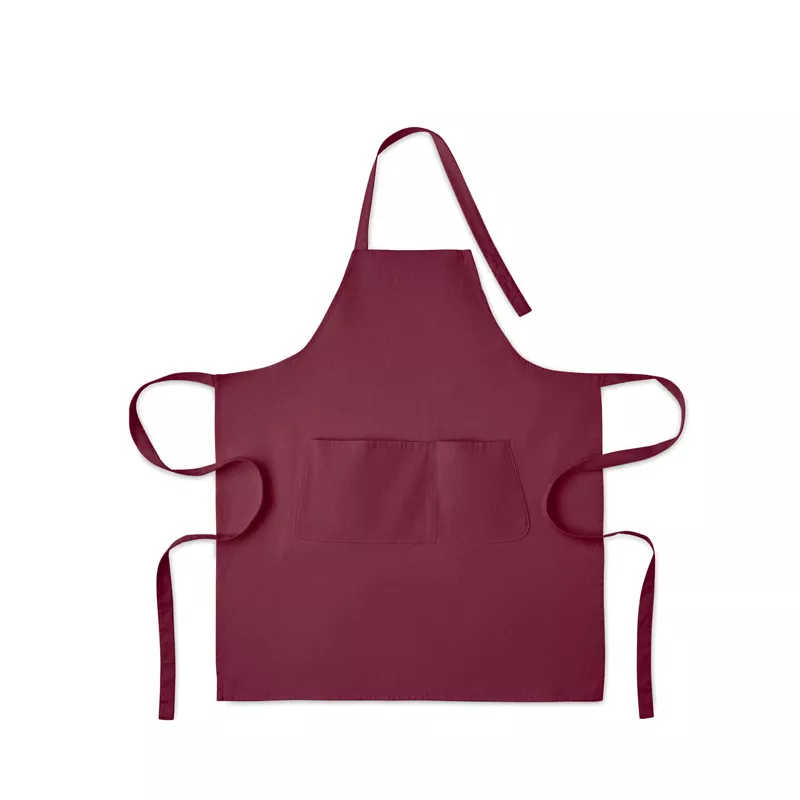 Fartuch z bawełny organicznej 240 g/m² GAMMA - Burgund (MO2249-02)
