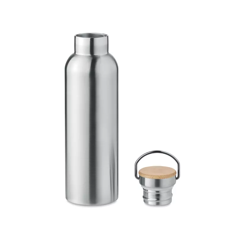Termos z bambusową pokrywką 750 ml HELSINKI MED - Srebrny Mat (MO6372-16)