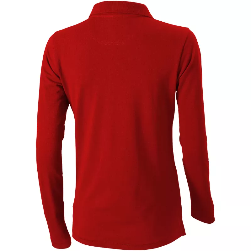 Damskie polo Oakville z długim rękawem - Czerwony (38087-RED)