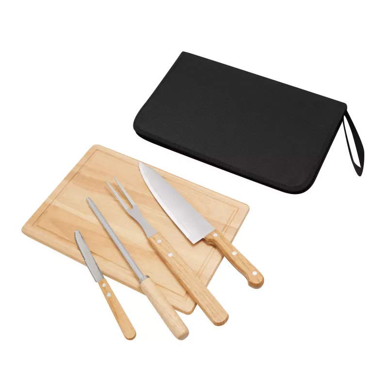 Deska ze sztućcami - brązowy, srebrny (56-0301152)