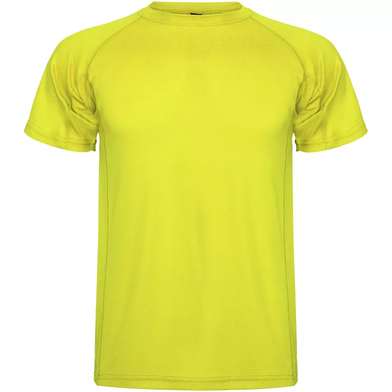 Montecarlo sportowa koszulka dziecięca z krótkim rękawem - Fluor Yellow (K0425-FLYELLOW)