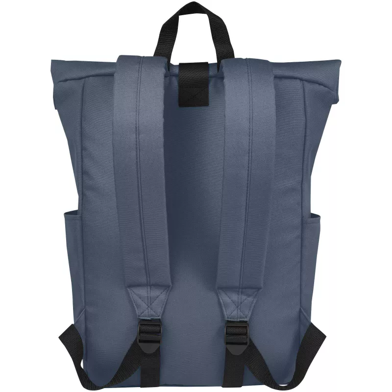 Byron plecak na laptopa 15,6 cala z tworzywa RPET z certyfikatem GRS z zawijanym zamknięciem, 18 l - Hale Blue (12065991)