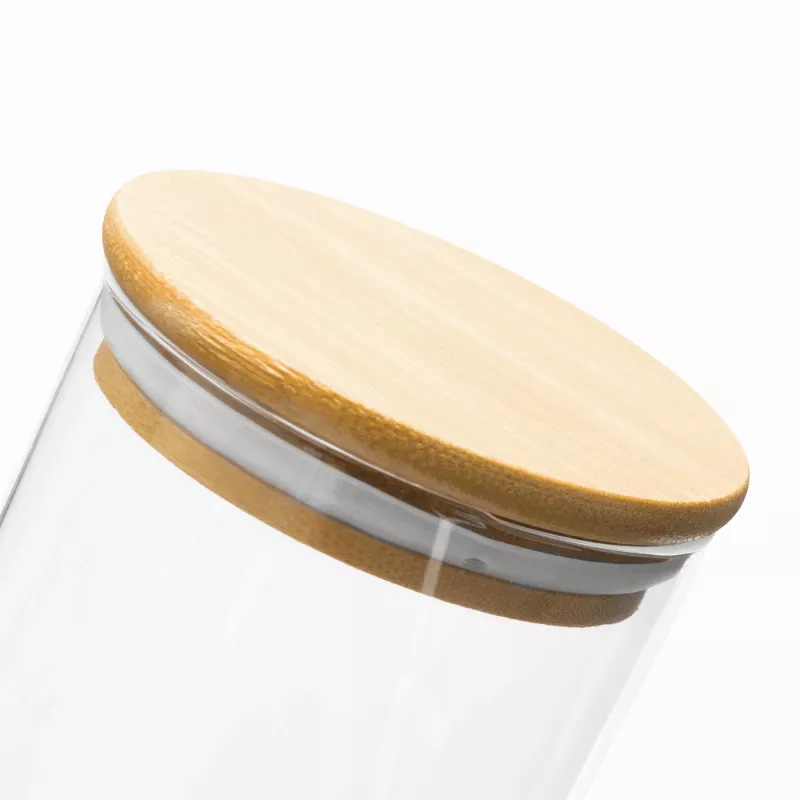Szklany słoik, pojemność ok. 450 ml - brązowy, transparentny (56-0306035)