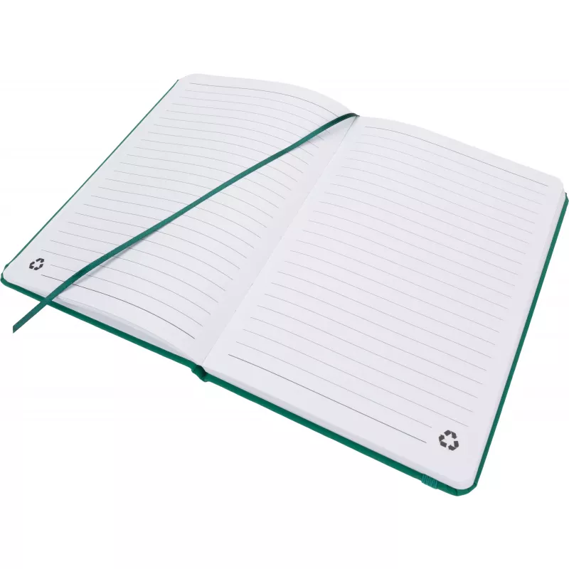 Notatnik A5 w linie z materiałów z recyklingu DOMINIK - zielony (2526109)