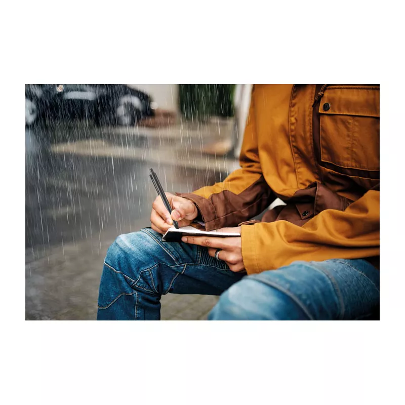Notes wodoodporny z długopisem 50 kartek w linię KIT - Czarny (MO2889-03)