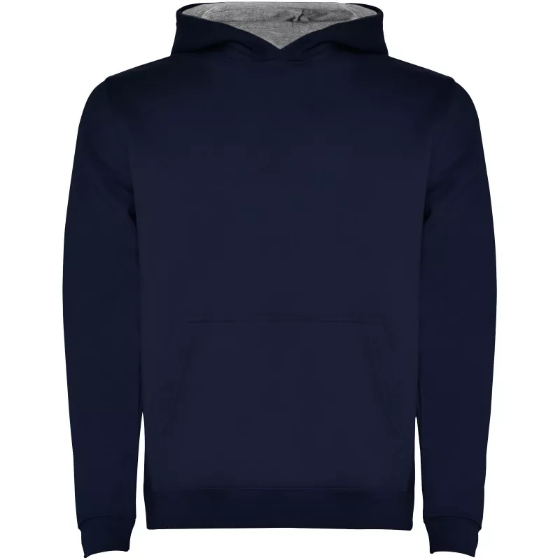 Dziecięca bluza z kapturem 280 g/m²  Roly Urban - Marl Grey-Navy Blue (K1067-MARLGREY-NAVYBLUE)