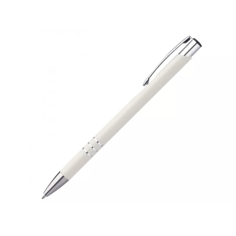 Długopis metalowy soft touch NEW JERSEY - biały (055506)