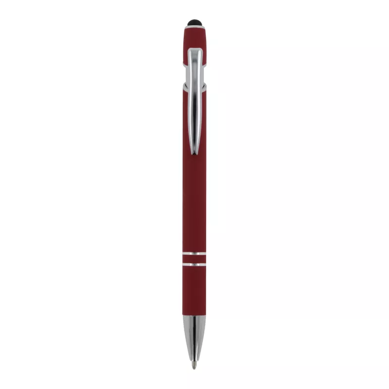 Długopis metalowy gumowany Paris - ciemnoczerwony (LT87782-N0020)