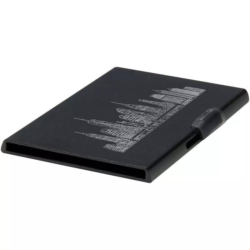 Magnetyczne etui na karty z ochroną RFID, wykonane z materiałów z certyfikatem RCS - Czarny (12452890)