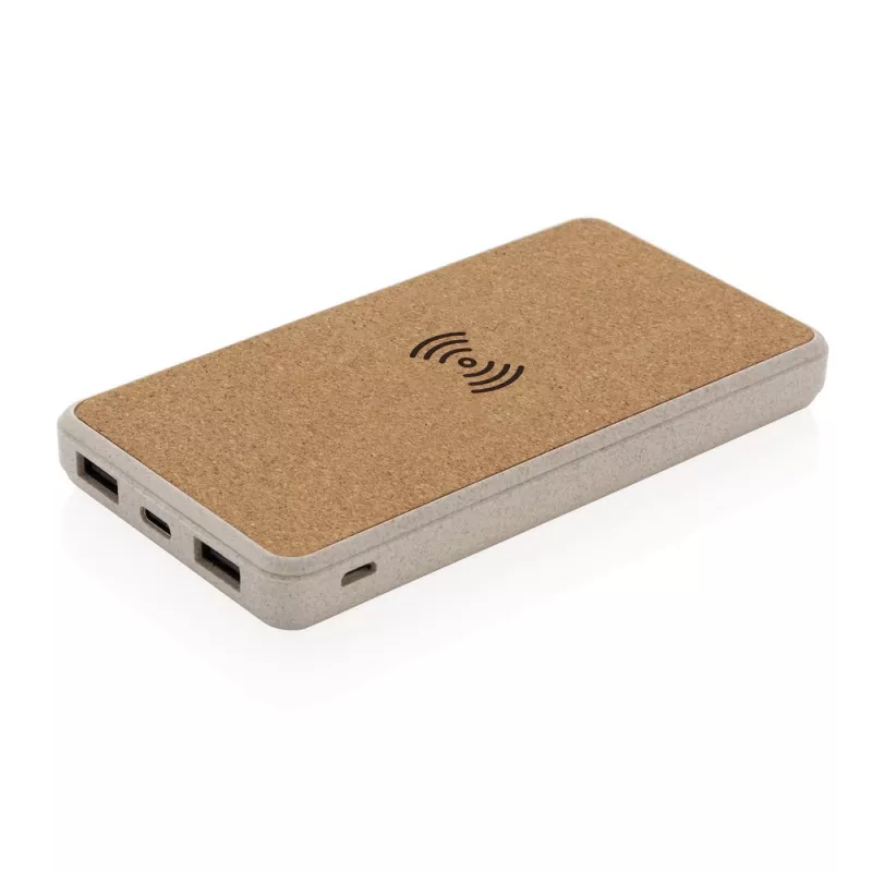 Bezprzewodowy power bank 8000 mAh - brązowy (P322.219)