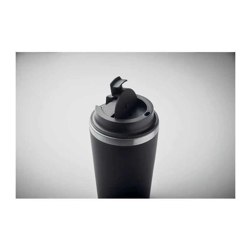 Kubek dwuścienny z powłoką ceramiczną 350 ml BLERM - Czarny (MO2572-03)