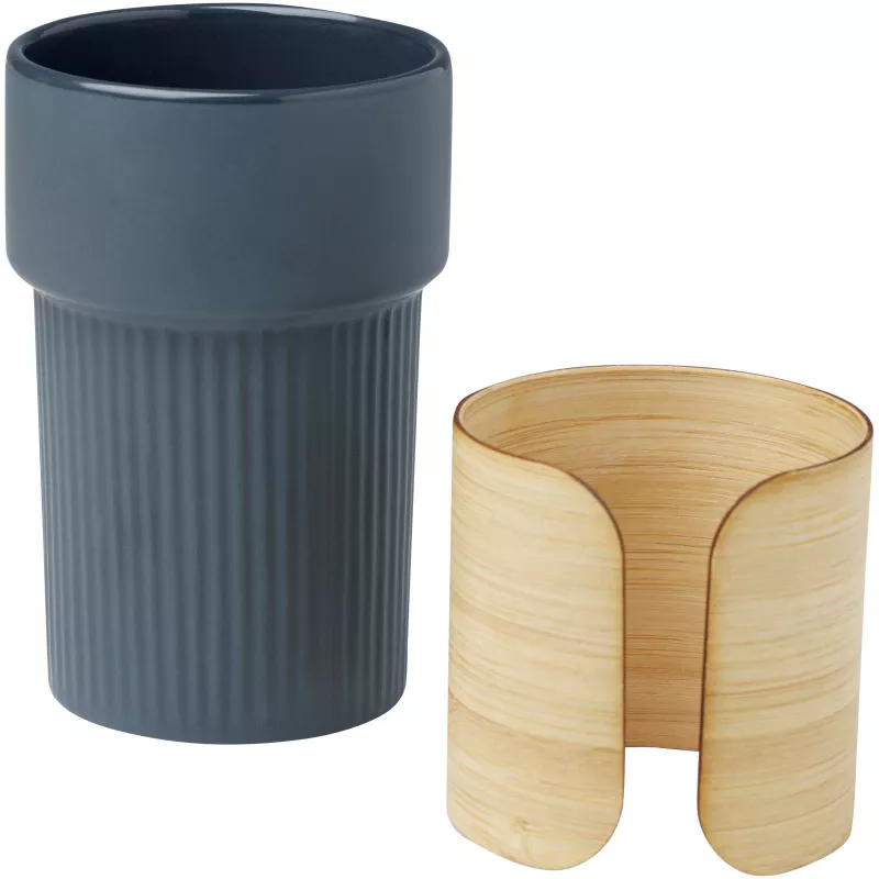 Fika kubek 340 ml z bambusową osłoną - Hale Blue (10080950)