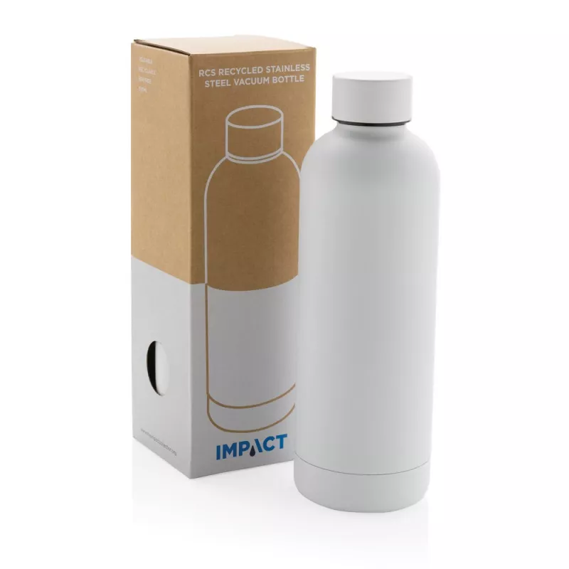 Butelka termiczna 500 ml, stal nierdzewna z recyklingu - biały (P435.703)