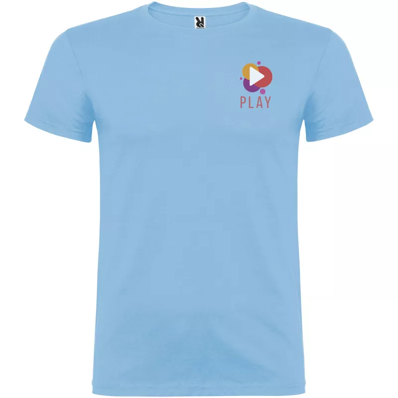 Koszulka T-shirt męska bawełniana 155 g/m² Roly Beagle - Błękitny (R6554-SKY BLUE)