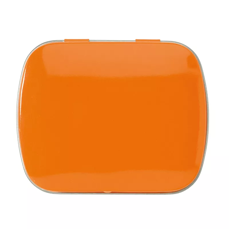 Miętówki w metalowym, prostokątnym opakowaniu - pomarańczowy (LT91795-N0026)