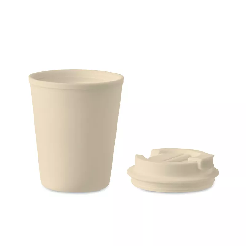 Kubek dwuścienny z PP 300 ml TRIDUS - Bezowy (MO6866-13)
