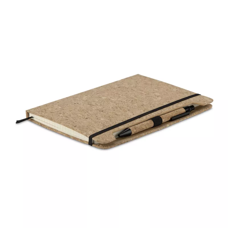 Notes z okładką z naturalnego korka SKRIP A5 - beżowy (18227-17)
