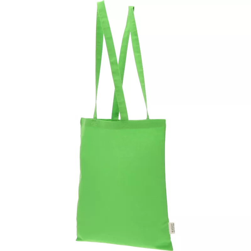 Torba bawełniana z długimi uszami 180g/m2 z materiałów z recyklingu GLEN - jasnozielony (6469829)