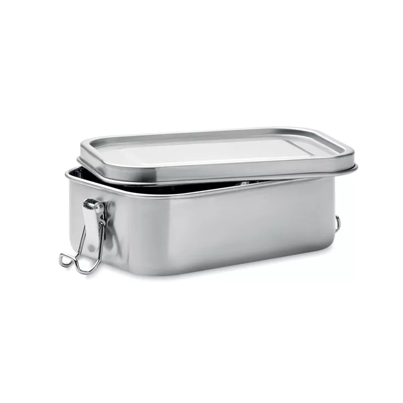 Lunchbox stalowy z klamrami 750 ml GOBUDDY - Srebrny Mat (MO2888-16)