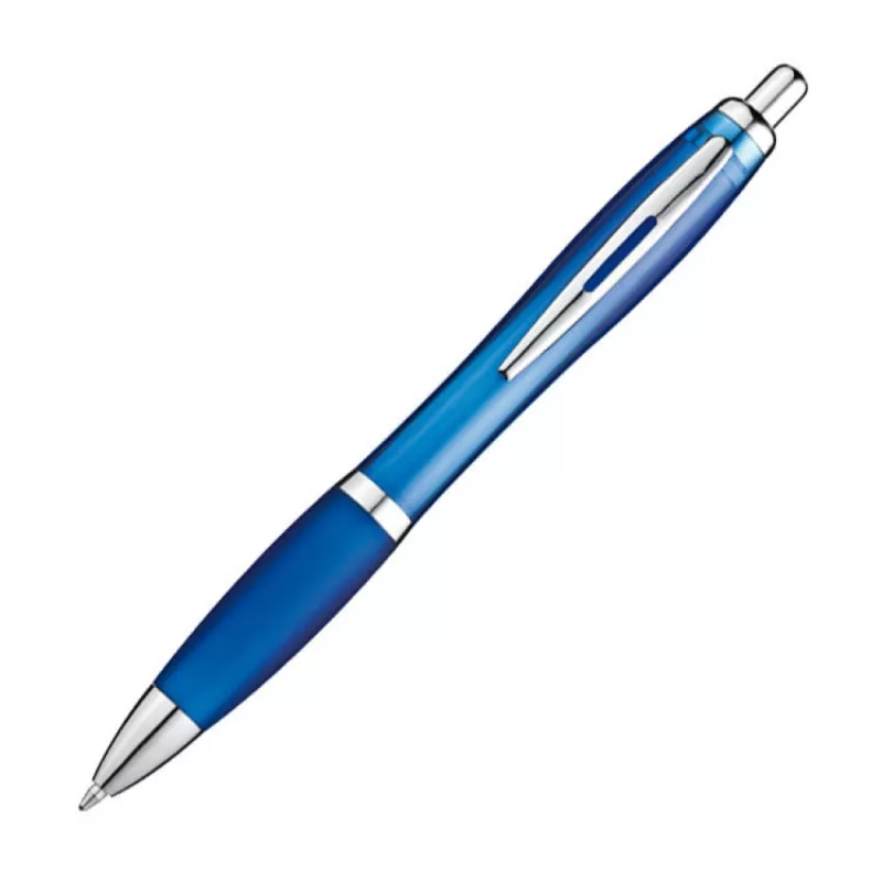 Długopis plastikowy reklamowy MOSCOW (transparentny) - niebieski (1168204)