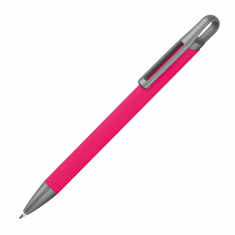 Długopis aluminiowy z recyklingu półżelowy KAROLINE - różowy (1444011)