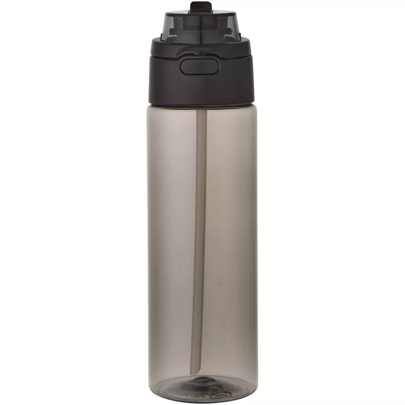 Bidon na wodę Theron o pojemności 700 ml, wykonany z tworzywa sztucznego pochodzącego z recyklingu (RCS), z pokrywką o podwój - Czarny (10095090)