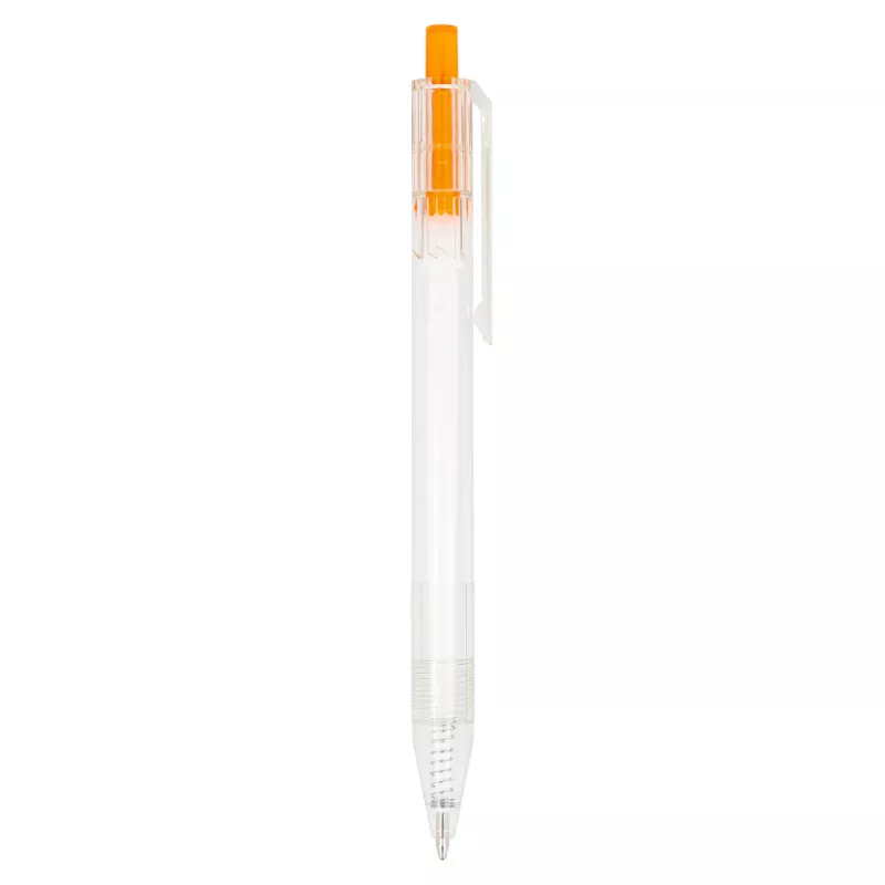 Długopis z R-PET - pomarańczowy transparentny (LT80562-N0426)