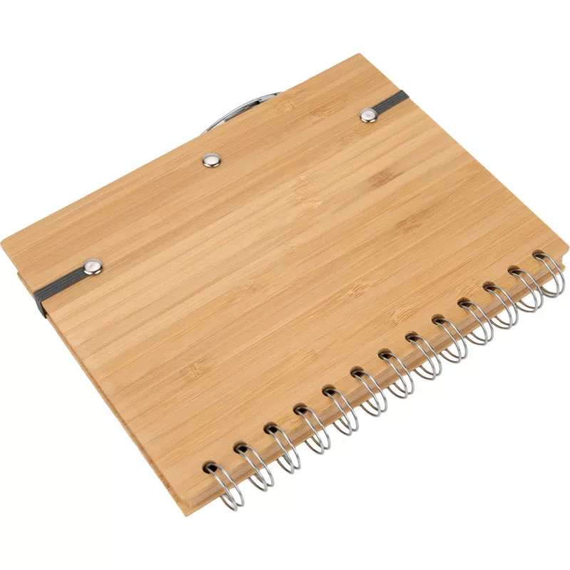 Notatnik A5 w linie z papieru z recyklingu FRANCESCA - brązowy (2890901)