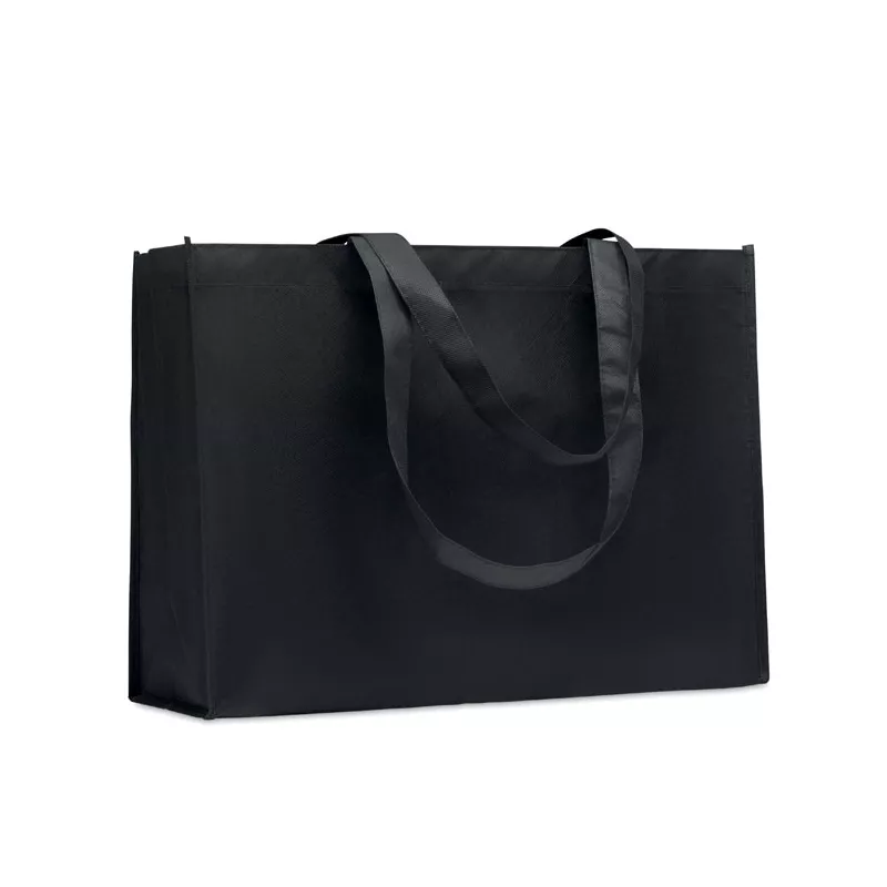 Torba na zakupy z włókniny RPET 80 g/m² KAIMONO - Czarny (MO2193-03)