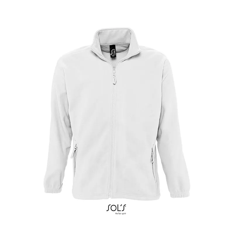 Bluza polarowa męska rozpinana 300 g/m² Sol's NORTH - Bialy (S55000-WH)