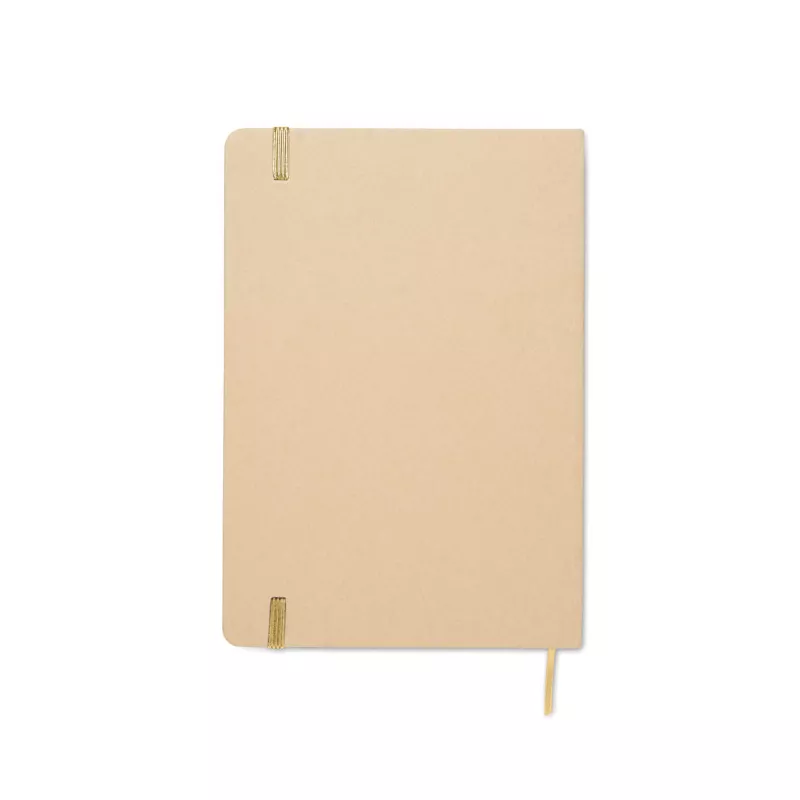 Notes A5 w okładce z kartonu 80 kartek w linię ROUTE - Matowy Zloty (MO2580-98)