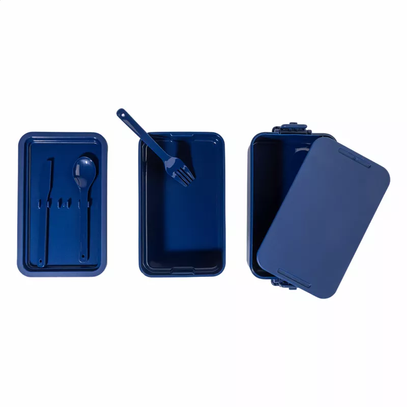 Duplox składane pudełko na lunch - ciemno niebieski (AP800270-06A)