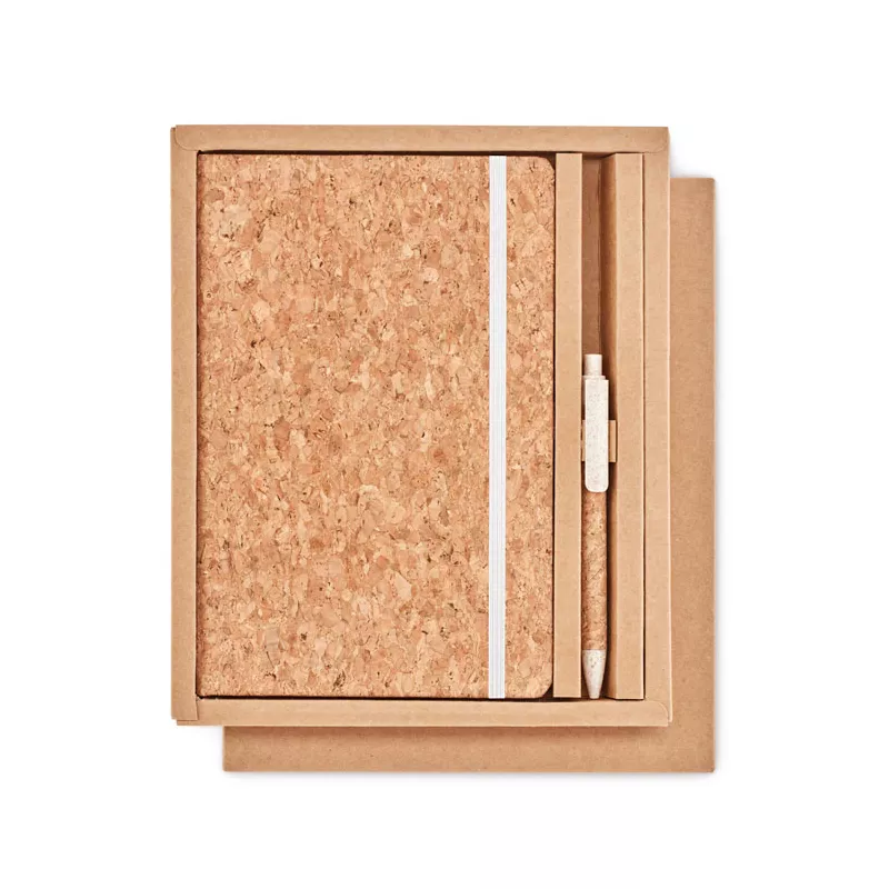 Notes A5 z długopisem 80 kartek w linię SUBER SET - Bezowy (MO6202-13)