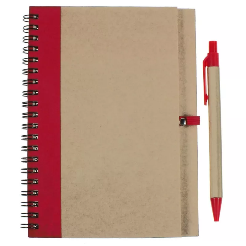 Notatnik ok. A5 z długopisem - czerwony (V2389/A-05)