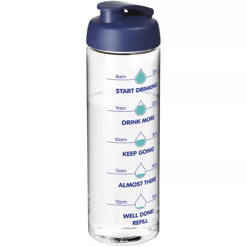 Bidon H2O Vibe o pojemności 850 ml z otwieranym wieczkiem - Niebieski-Przezroczysty (21009402)