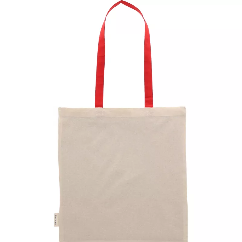 Torba bawełniana z długimi uszami, z recyklingu 140g/m2 CAMBRIDGE - czerwony (545405)
