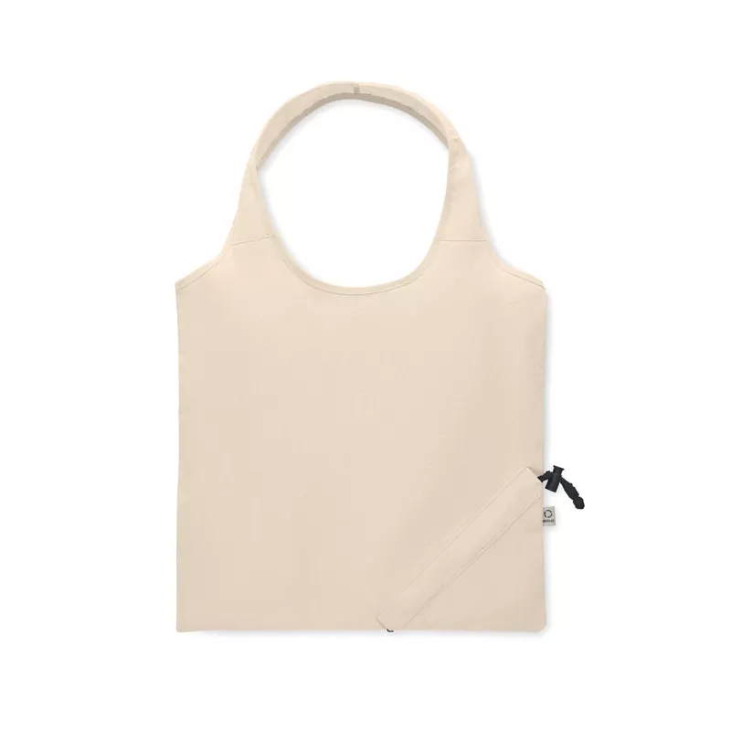 Torba składana z bawełny z recyklingu 140 g/m² CARRIE - Bezowy (MO2486-13)