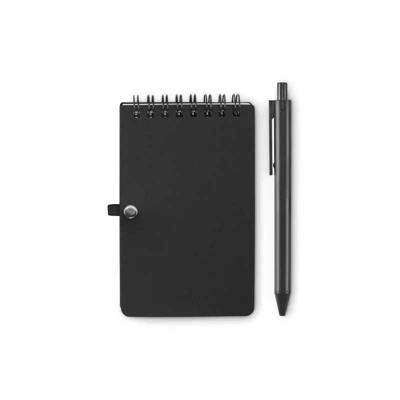 Notes wodoodporny z długopisem 50 kartek w linię KIT - Czarny (MO2889-03)