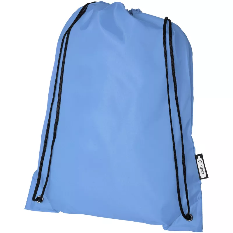 Plecak Oriole ze sznurkiem ściągającym z recyklowanego plastiku PET, 33 x 44 cm - Jasnoniebieski (12046150)