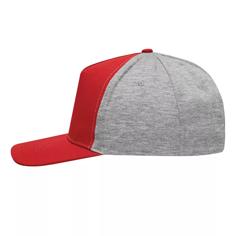 5 segmentowa czapka baseballowa - czerwony, szary (56-0701601)