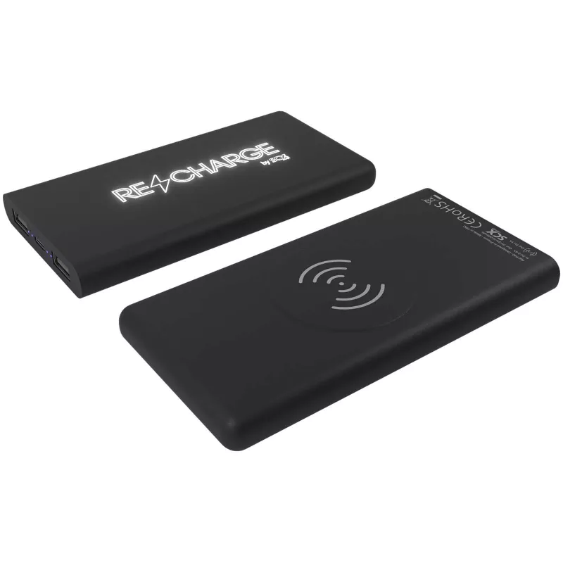 SCX.design P40 podświetlany bezprzewodowy powerbank 10 000 mAh - Czarny (2PX06090)